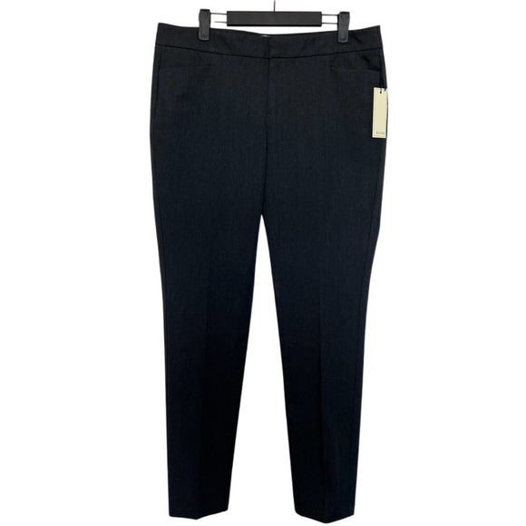NWT Ecru Charcoal Grey Skinny Beck Power Stretch Trouser Pants Size 12 - Picture 5 of 7